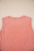 Mineral Wash Sleeveless Crew Neck Casual Tank Mini Dress With Pockets